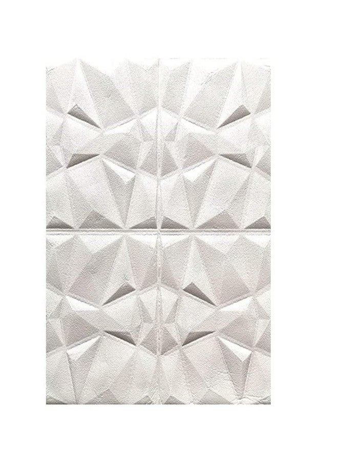 Lukzer 8PC 3D Foam Wallpaper Wall Panel Covering Hard Waterproof Soundproof Decorative Interior for Home, Cafe Decoration, Office (Diamond/ 70 x 70cm) - Image 2